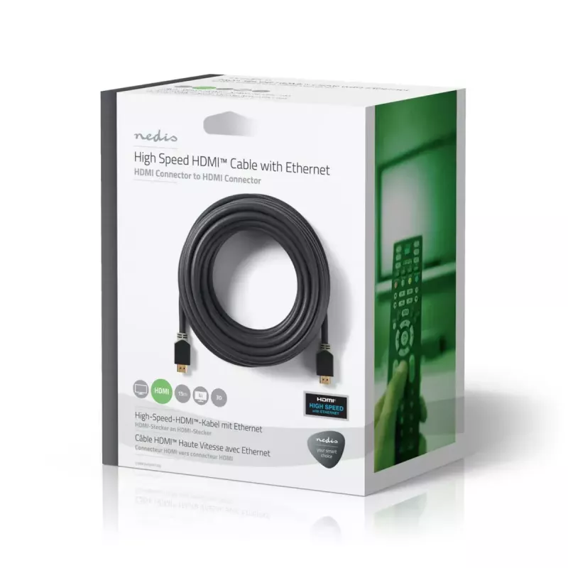 HDMI-kaabel Nedis CVBW34000AT150 15 m HDMI A-tüüpi isane antratsiit