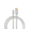 Mobiiltelefonikaabel Nedis CCTB39300AL10 Alumiinium 1 m USB A Lightning