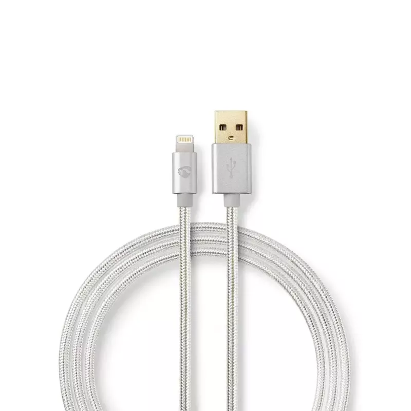 Mobiiltelefonikaabel Nedis CCTB39300AL10 Alumiinium 1 m USB A Lightning
