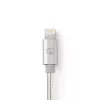 Mobiiltelefonikaabel Nedis CCTB39300AL10 Alumiinium 1 m USB A Lightning