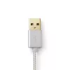 Mobiiltelefonikaabel Nedis CCTB39300AL10 Alumiinium 1 m USB A Lightning