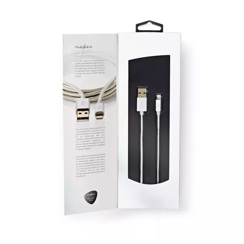 Mobiiltelefoni kaabel Nedis CCTB39300AL30 Alumiinium 3 m USB A Lightning