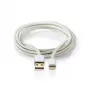 Mobiiltelefoni kaabel Nedis CCTB39300AL30 Alumiinium 3 m USB A Lightning