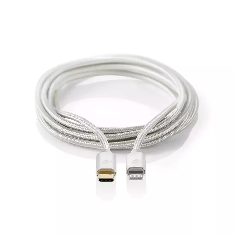 Lightning-kaabel Nedis CCTB39650AL10 1 m Alumiinium USB-C