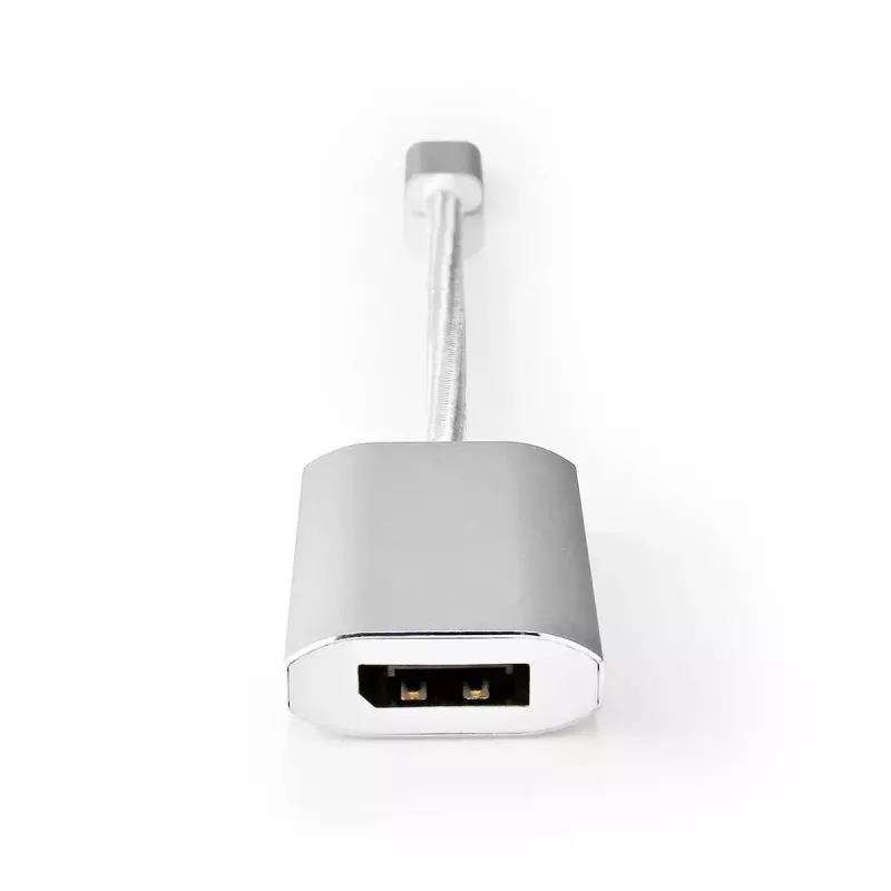 Video kaabli adapter Nedis CCTB64480AL02 0,2m USB USB-C DisplayPort hõbedane
