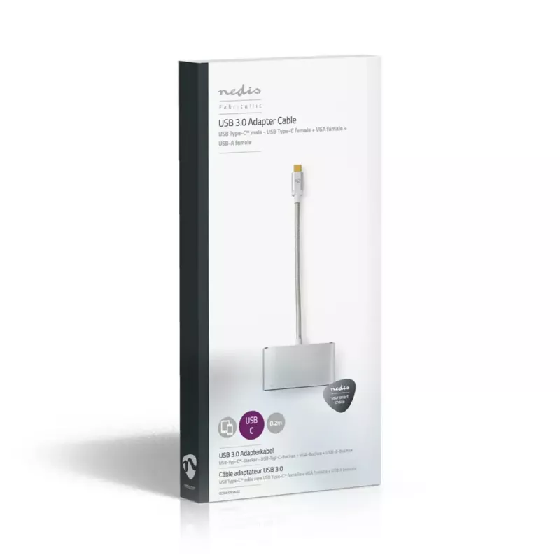 Sülearvuti dokk Nedis CCTB64760AL02 Alumiinium 0,2 m kaabel 5 Mbit/s