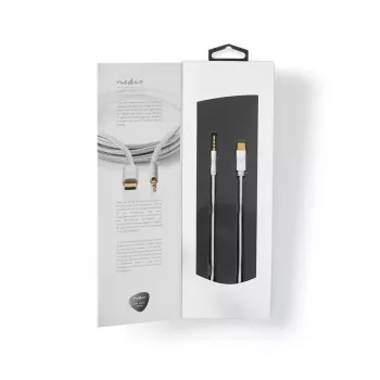 Audio kaabel Nedis CCTB65940AL10 1m USB C to 3.5mm Aluminium