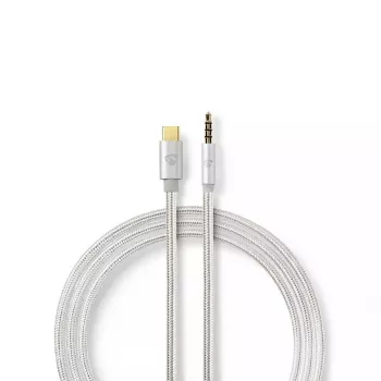 Audio kaabel Nedis CCTB65940AL10 1m USB C to 3.5mm Aluminium