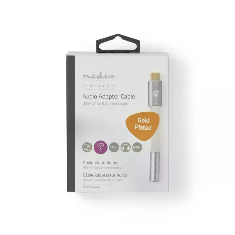 Audio kaabel Nedis CCTB65950AL008 3,5 mm emane → USB isane 0,08 m Alumiinium