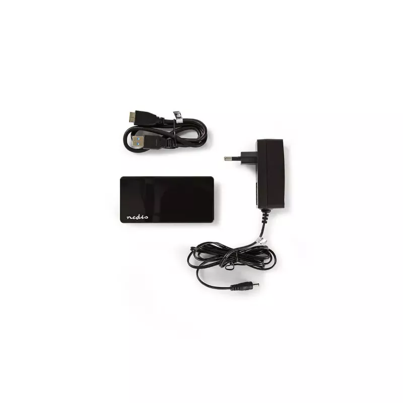 USB Hub Nedis UHUBU3420BK USB 3.2 Gen 1 Micro-B Must