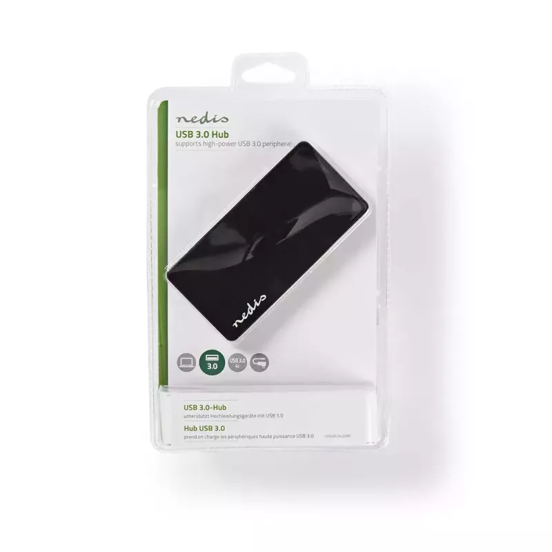 USB Hub Nedis UHUBU3420BK USB 3.2 Gen 1 Micro-B Must