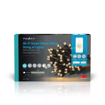 Dekoratiivne valguskett Nedis WIFILX01W50 — 50 LED-pirni, 1,81 W, USB, IP65, 5 m kaabel