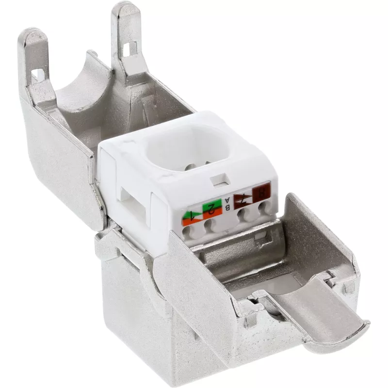 InLine RJ45 Keystone Jack Snap-In moodul Cat.6a, õhuke disain