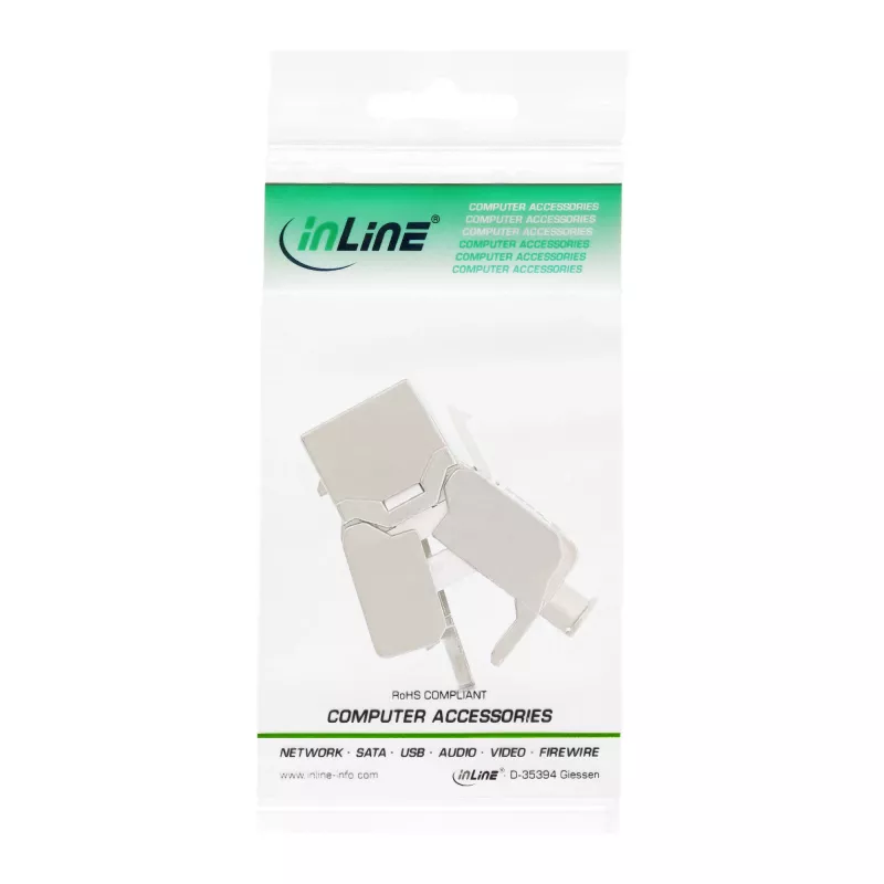 InLine RJ45 Keystone Jack Snap-In moodul Cat.6a, õhuke disain