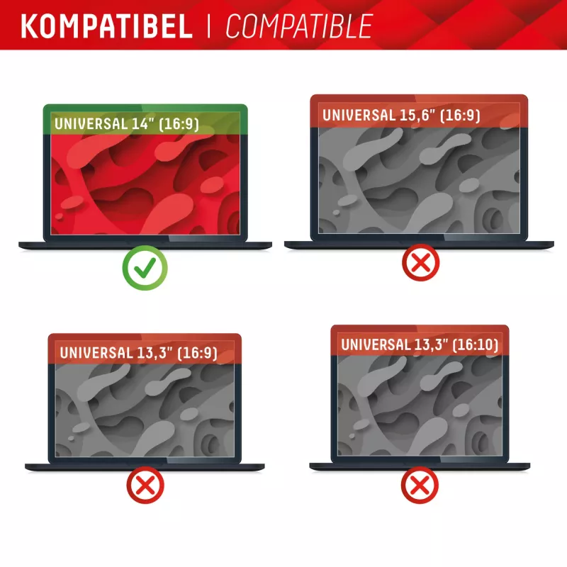Displex PRIVACY SAFE magnetiline 2-suunaline privaatsusfilter sülearvutile/ sülearvutile 14'' (16:9)