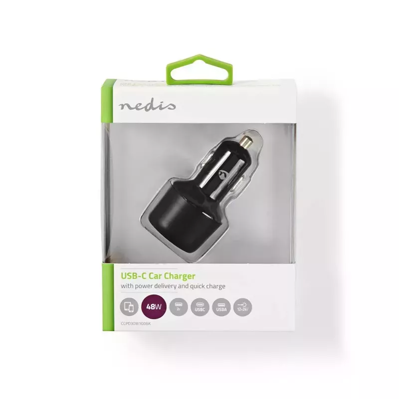 Mobiilseadme laadija Nedis CCPD30W100BK nutitelefon must kiirlaadimine