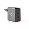 Mobiilseadme laadija Nedis WCPD45W100BK Universal Must USB Sisetingimustes