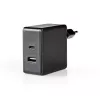 Mobiilseadme laadija Nedis WCPD45W100BK Universal Must USB Sisetingimustes