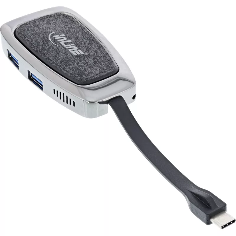 USB-jaotur InLine USB 3.2 Gen 2 Multi Hub (2xUSB-A + 1xHDMI + 1xUSB-C)