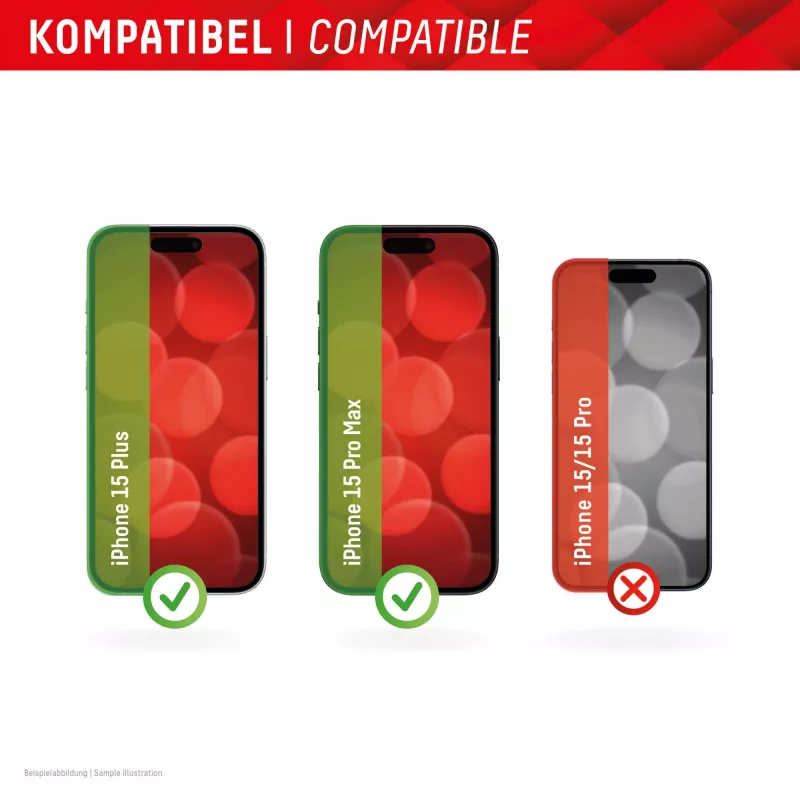 Displex täiskattega ekraanikaitse (10H) Apple iPhone 15 Plus/15 Pro Max jaoks, Eco paigaldusraam, täiskate
