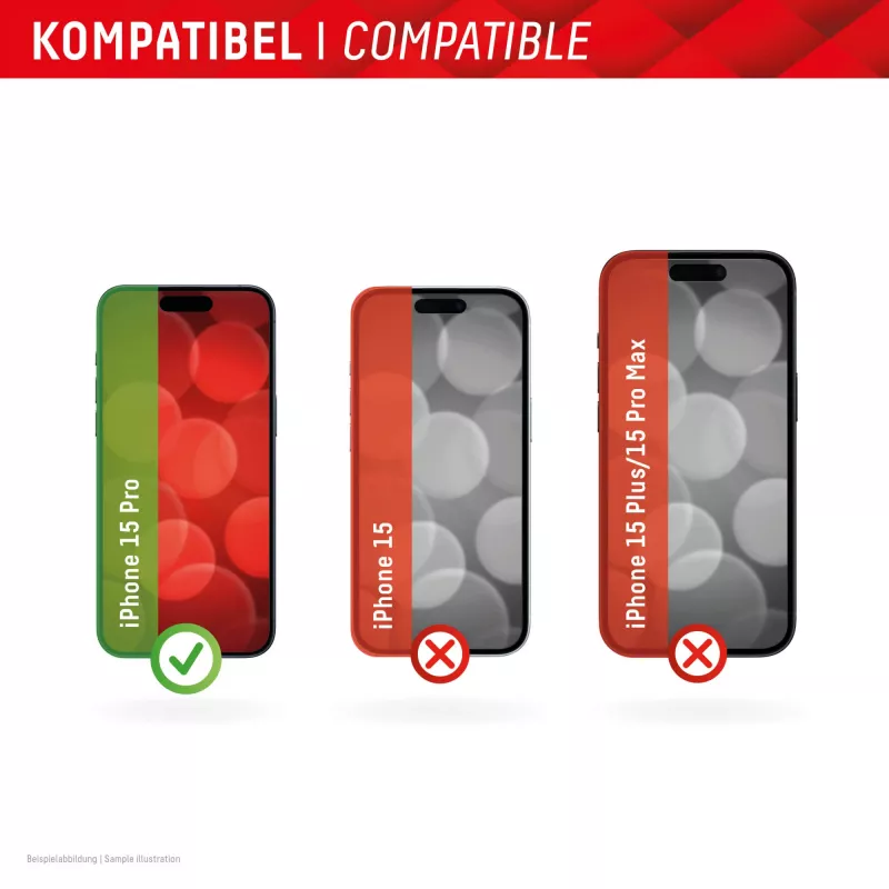 Displex ekraanikaitse + ümbris Apple iPhone 15 Pro jaoks, Eco paigaldusraam, kriimustuskindel