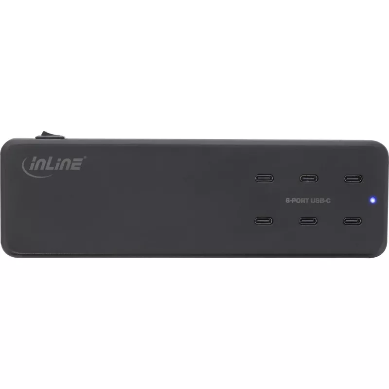 InLine mitme pordiga toiteplokk, laadija, 6x USB-C, PD 3.0, GaN, must