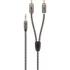 Audio kaabel WENTRONIC Goobay 65288 — 3.5mm male to 2×RCA male, 2 m, copper, gold-plated contacts, magnetically shielded