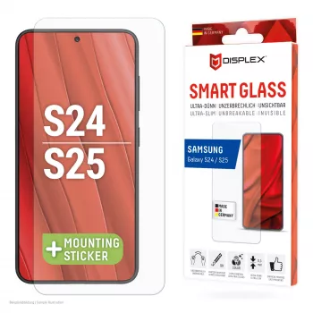 Displex Smart Glass (9H) Samsung Galaxy S24/S25 jaoks, paigalduskleebis, purunematu