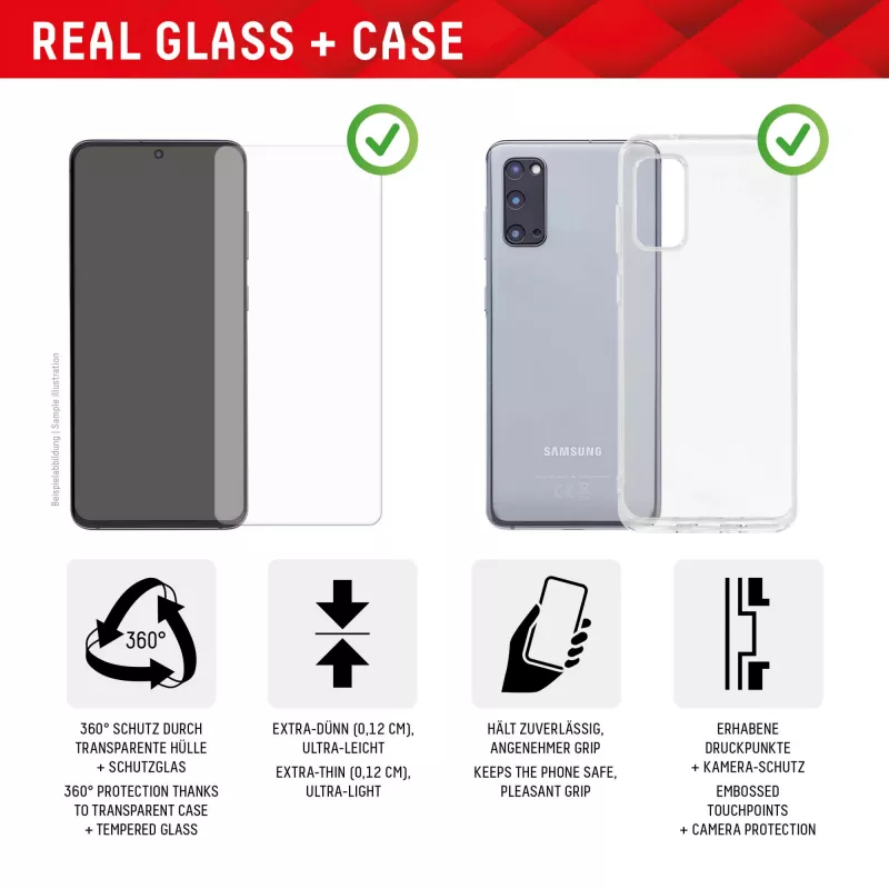 Displex ekraanikaitse + ümbris Samsung Galaxy S23 FE jaoks, Eco paigaldusraam, kriimustuskindel