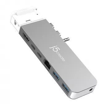 USB-jaotur j5create JCD395 4K60 Elite Pro juhtmega USB4 MagSafe-komplektiga