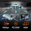 USB-jaotur j5create JCD395 4K60 Elite Pro juhtmega USB4 MagSafe-komplektiga