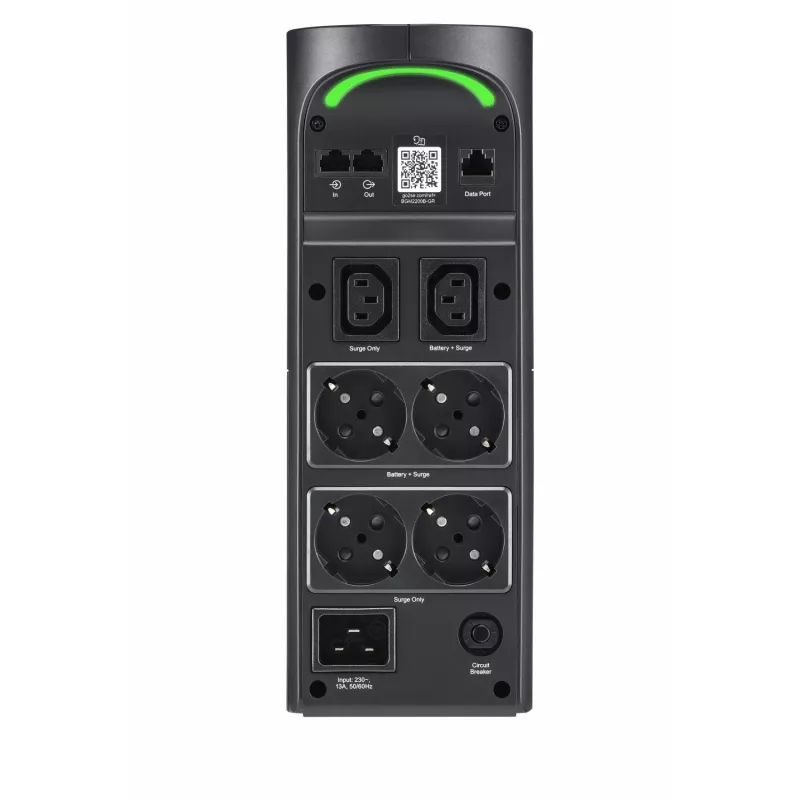 APC Back-UPS Pro BGM2200B-GR - 2200VA/1320W, 4x Schuko ja 2x C13 pistikupesa, 3x USB laadija, USB andmepordiga
