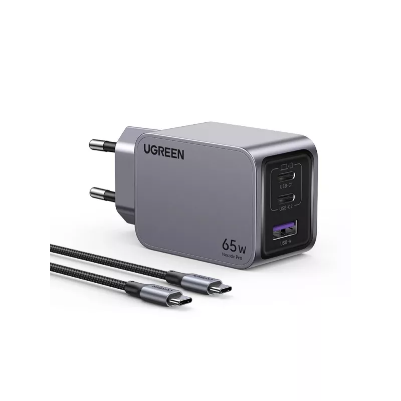 Ugreen 25871 mobiilseadme laadija Universaalne Hall Vahelduvvool Kiirlaadimine Siseruumidesse
