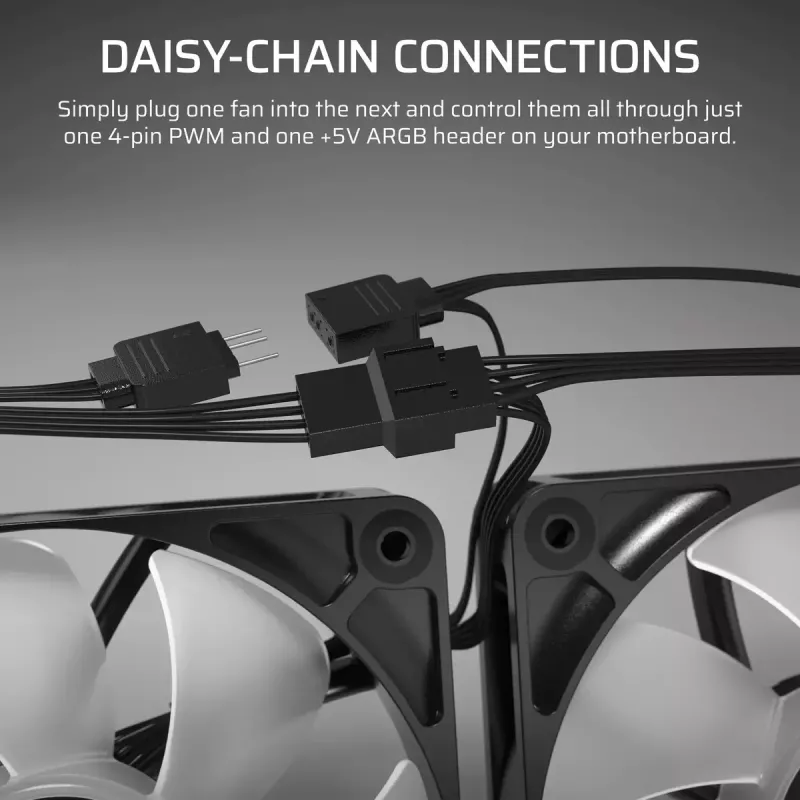Ventilaator Corsair RS120 ARGB arvutikorpus 12 cm Must
