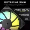 Ventilaator Corsair RS120 ARGB arvutikorpus 12 cm Must