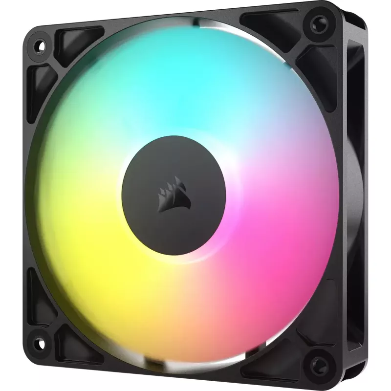 Ventilaator Corsair RS120 ARGB arvutikorpus 12 cm Must