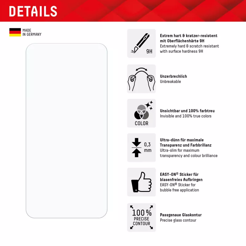 Displex Smart Glass (9H) Samsung Galaxy A35/A55 5G jaoks, paigalduskleebised, purunemiskindel