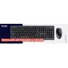 Trust Primo klaviatuur ja hiir komplektis kontori RF juhtmevaba QWERTZ saksa must