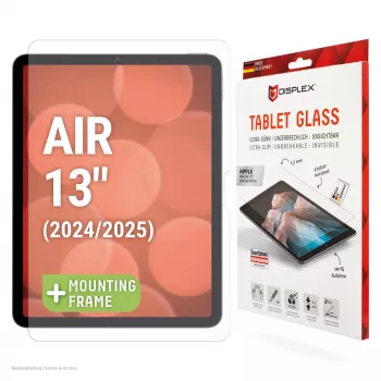 Displex tahvelarvuti klaas (9H) Apple iPad Air 13 tolli (2024/2025), Eco paigaldusraam, purunematu, üliõhuke, nähtamatu