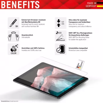 Displex tahvelklaas (9H) Samsung Galaxy Tab S6 Lite'ile, Eco paigaldusraam, purunemiskindel, üliõhuke, nähtamatu