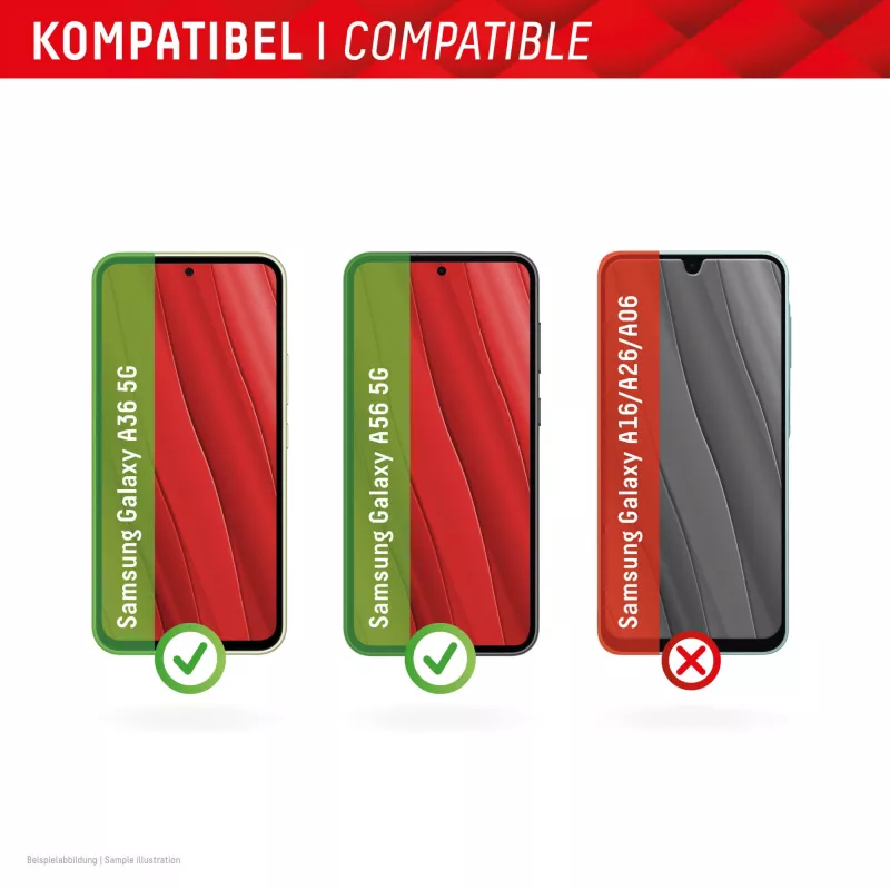 Displex Smart Glass (9H) Samsung Galaxy A36/A56 jaoks, kinnituskleebis, purunematu