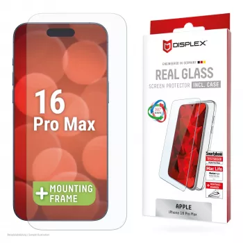 Displex ekraanikaitse + ümbris Apple iPhone 16 Pro Maxile, Eco paigaldusraam, kriimustuskindel