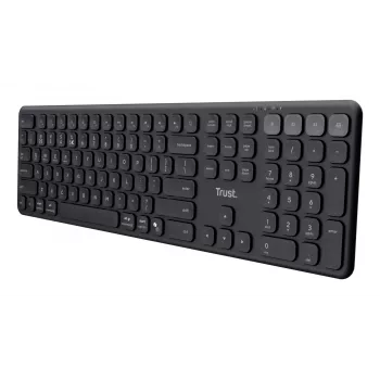 Trust Vaiya klaviatuur kodu/kontor raadiosageduslik traadita + Bluetooth QWERTZ saksa must