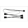 PWM Sharing kaabel Arctic PST kaabel Rev. 2 4 PWM ventilaatorile, 4-kontaktilised PWM-pistikud, must