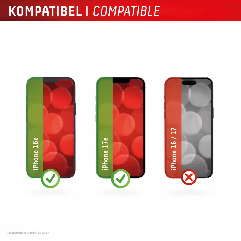 Displex ekraanikaitse + ümbris Apple iPhone 16e/17e jaoks, Eco paigaldusraam, kriimustuskindel