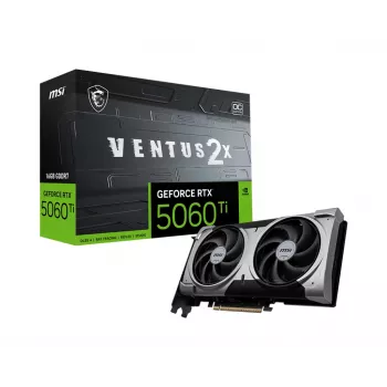 Graafikakaart MSI GeForce RTX 5060 Ti 16 GB GDDR7, PCIe 5.0, 128-bitine, 2602 MHz boost, 180 W, 2x ventilaatorid