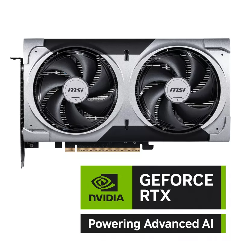 Graafikakaart MSI GeForce RTX 5060 Ti 16 GB GDDR7, PCIe 5.0, 128-bitine, 2602 MHz boost, 180 W, 2x ventilaatorid