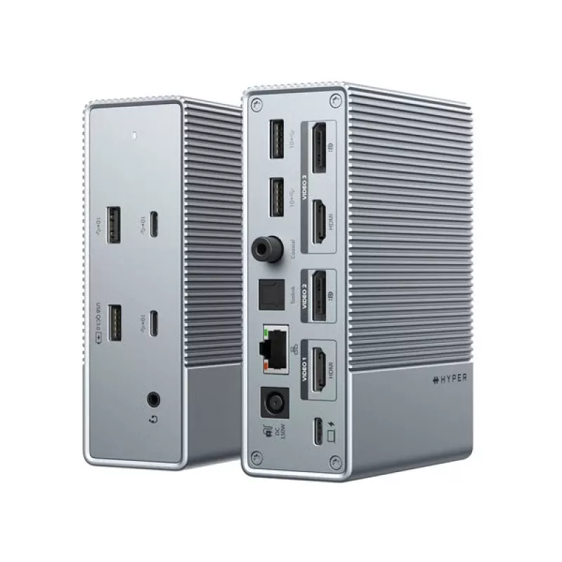 Targus HDG215-EUZ liidesejaotur USB 3.2 Gen 2 (3.1 Gen 2) USB-C hõbedane