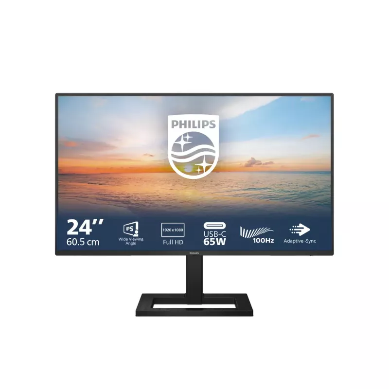 Philips 1000 seeria 24E1N1300AE/00 arvutimonitor 60,5 cm (23,8 tolli) 1920 x 1080 pikslit Full HD LCD must