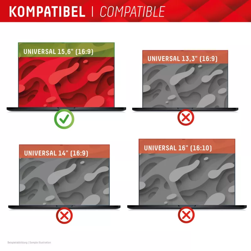 Displex PRIVACY SAFE eemaldatav kahesuunaline privaatsusfilter sülearvutile (raamita) 15,6'' (16:9)